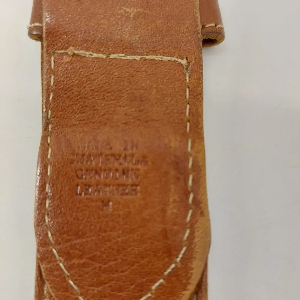 Women's Hand Woven Guatemalan Leather Belt Size Medium